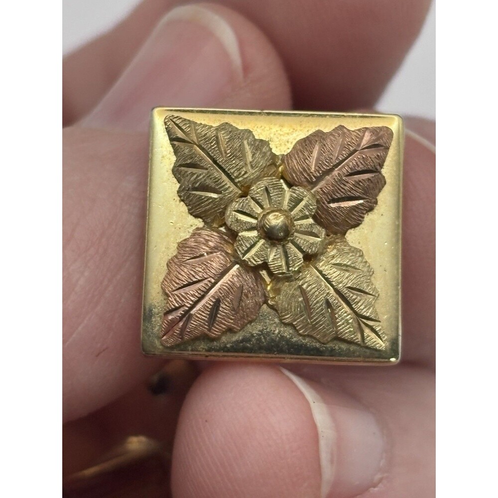Vintage Black Hills Gold Cuff Links Anson Mid-Century